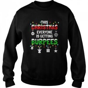 Burpee Christmas Workout Fitness Sarcastic Sweatshirt